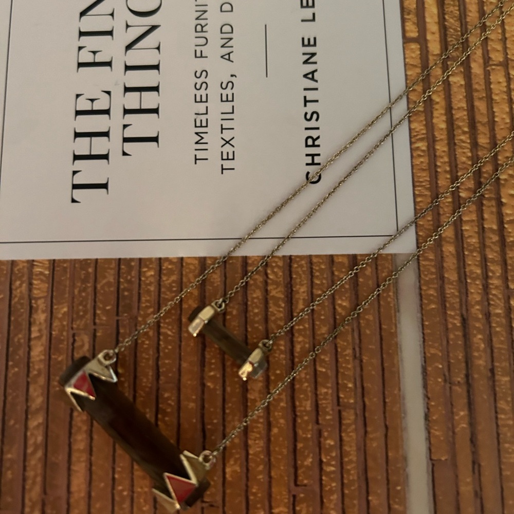 House of Harlow Gold and Brown Pendant Necklace